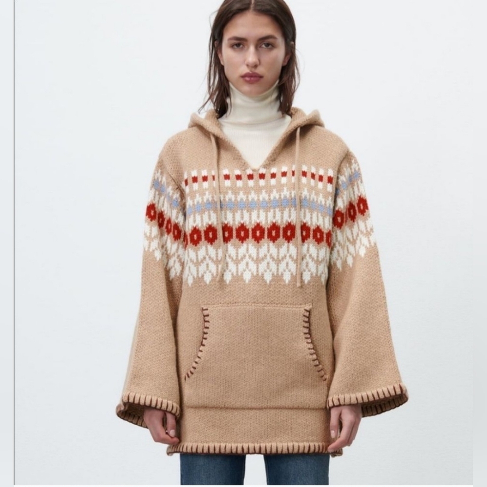Zara Hooded Wool Sweater